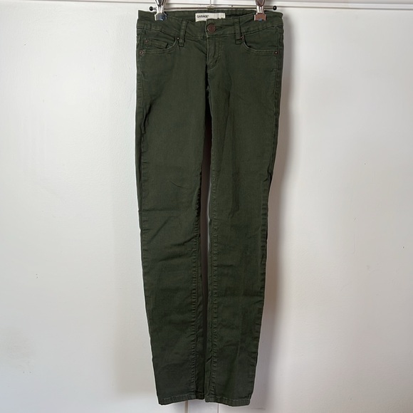 Garage Olive Khaki Green Jegging Jeans Size 00 - Picture 8 of 11